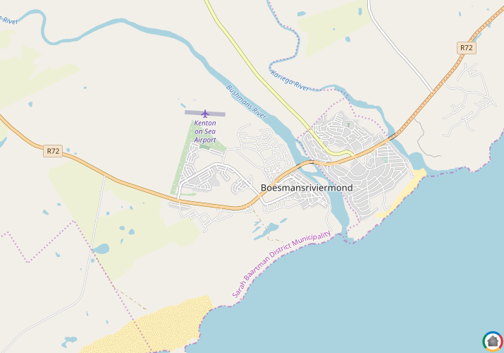 Map location of Bushmans River